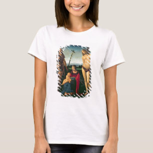T-shirt Madonna et enfant avec des solides solubles.