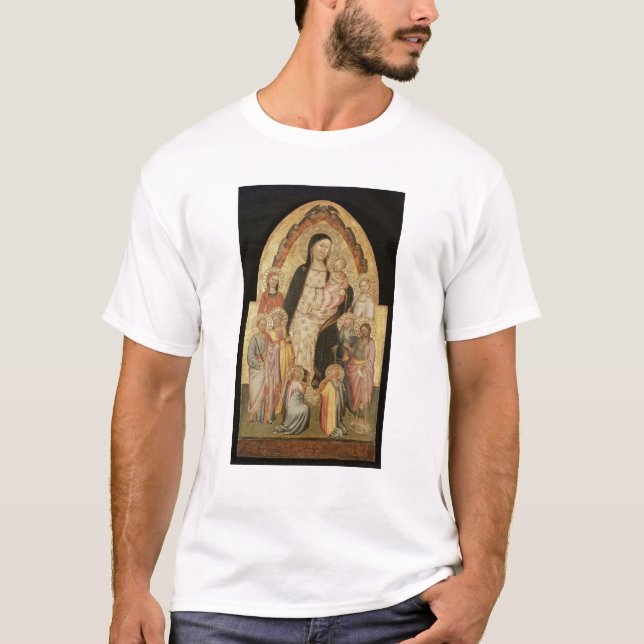 T-shirt Madonna et enfant couronnés (Devant)