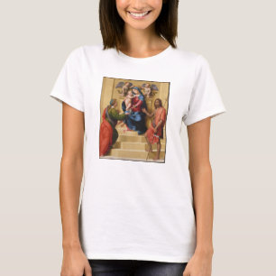 T-shirt Madonna et enfant couronnés avec des saints Mary