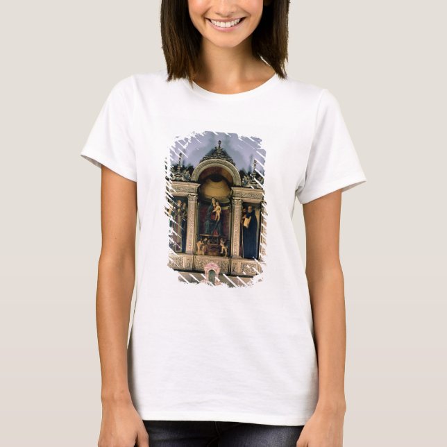 T-shirt Madonna et Enfant et Saints (retable triptyque) (Devant)