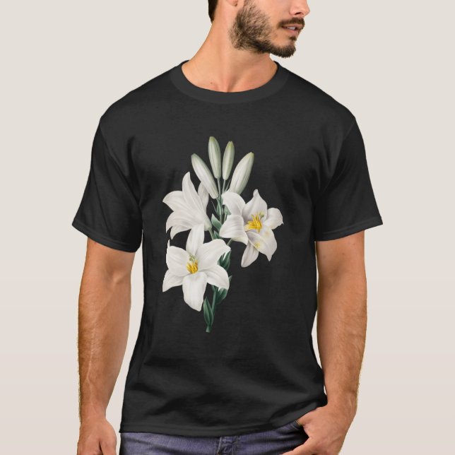 T-shirt Madonna Lily, Fleur Blanche (Devant)