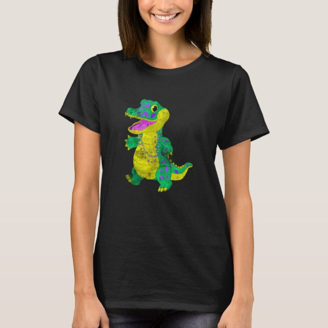 T-shirt Madri Gras Alligator Carnival Festival Costume Mat (Devant)