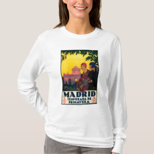 T-shirt Madrid en affiche promotionnelle de voyage de