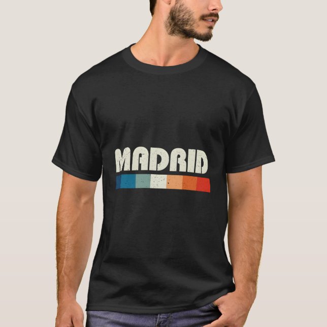 T-shirt Madrid Espagne 80'S (Devant)