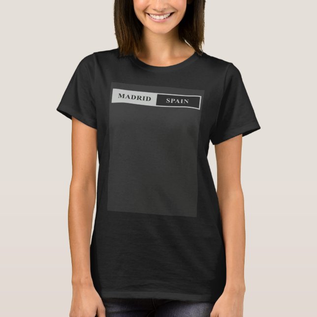 T-shirt Madrid Espagne double bloc (Devant)