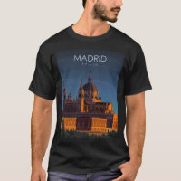 Madrid Espagne Vintage Minimal Retro Voyage Poster