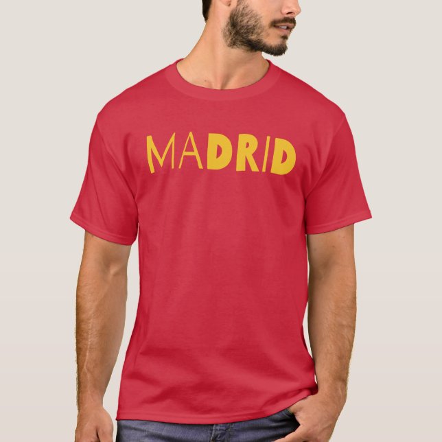 T-shirt Madrid Spanish city typography logo design. (Devant)