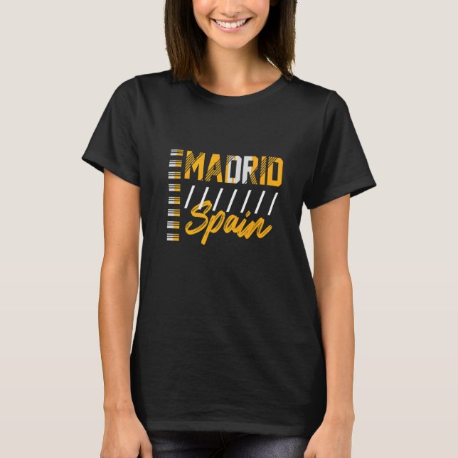 T-shirt Madrid Vacances Espagne Drapeau (Devant)