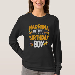 T-shirt Madrina De L'Anniversaire Boy Construction Travail