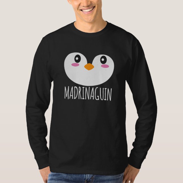 T-shirt Madrinaguin Madrina Spanish Godmother Baby Shower  (Devant)