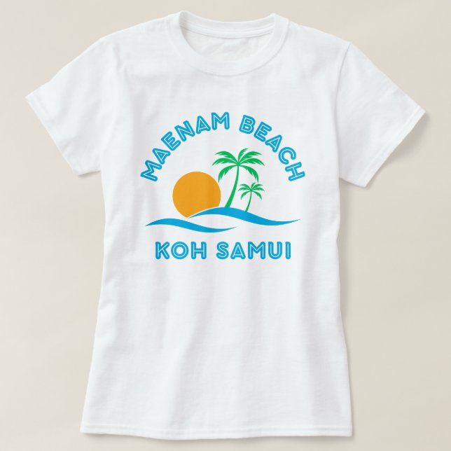 T-SHIRT MAENAM BEACH-KOH SAMUI (Design devant)