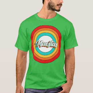 T-shirt Maestas Nom Chemise Vintage Maestas Cercle