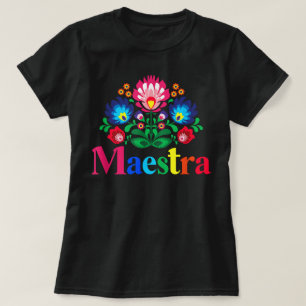 T-shirt Maestra Fière Enseignant Espagnol Enseignant Bilin