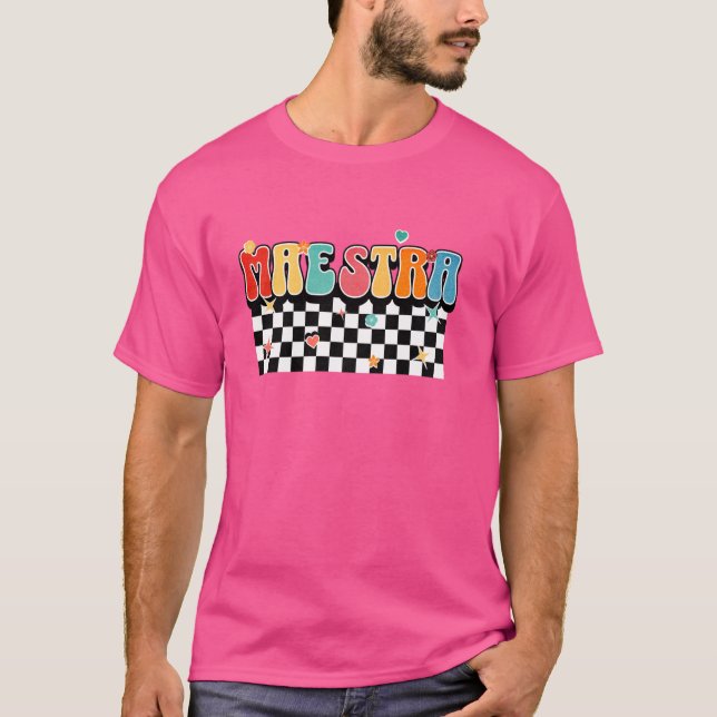 T-shirt Maestra Funny professeur d'espagnol (Devant)