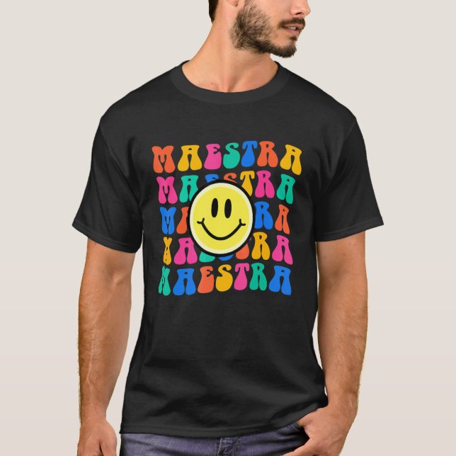 T-shirt Maestra Spanish Teacher Back to School (Devant)