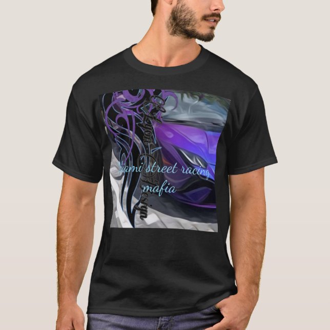 T-shirt mafia de la course de rue à Miami  (Devant)