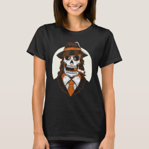 T-shirt Mafia Jour Du Crâne De La Mort Halloween Mexicain 