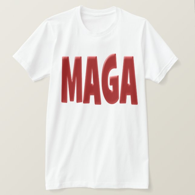 T-shirt MAGA avec texte rouge (Design devant)