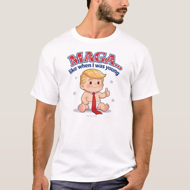 T-shirt MAGA … comme quand j'étais jeune -  (Devant)