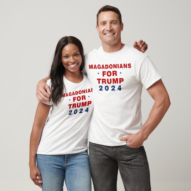 T-shirt Magadoniens pour Trump 2024 Rouge bleu (Unisexe)