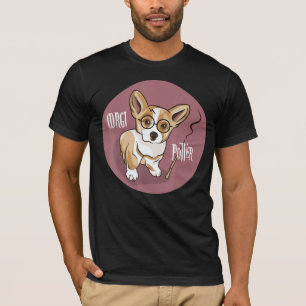 T-shirt Magasin Corgi Potter Magicien Corgi Cute Corgi