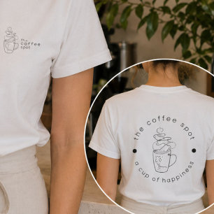 T-shirt Magasin de Café Personnalisé Ajoutez Votre Logo Mo