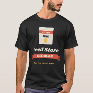 T-shirt Magasin de Nourriture Drôle Nourriture pour Poules