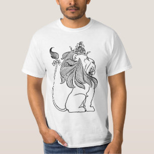 T-shirt Mage de l'âge vintage Oz, Lion peureux avec couron