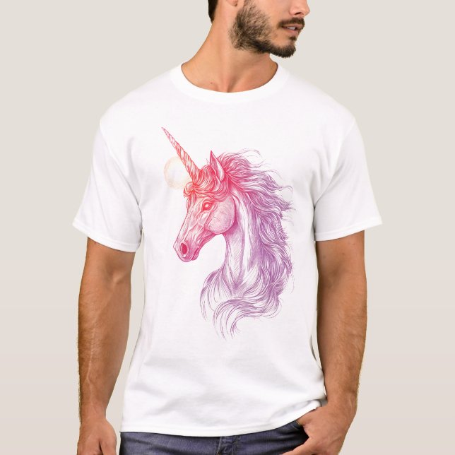 T-shirt Mage médiéval Licorne (1) (Devant)
