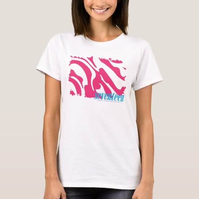 T-shirt Magenta 3 de zèbre (Devant)