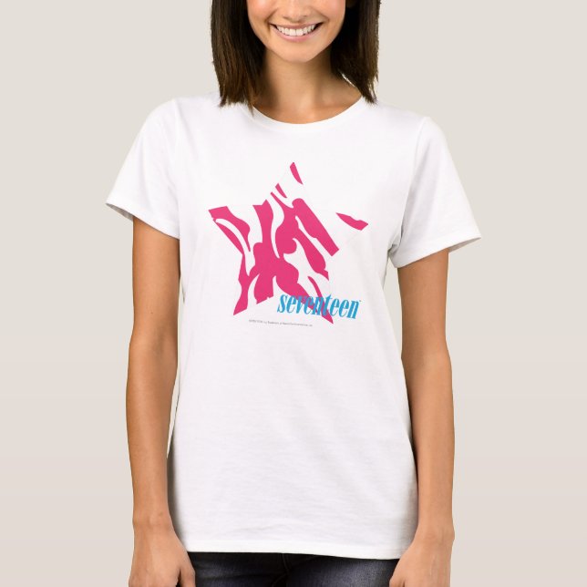 T-shirt Magenta 4 de zèbre (Devant)