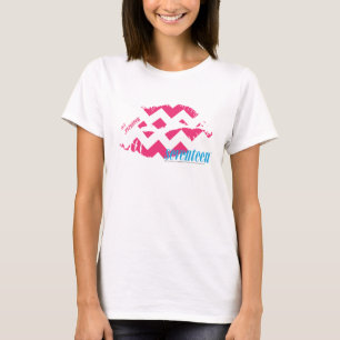 T-shirt Magenta de zigzag