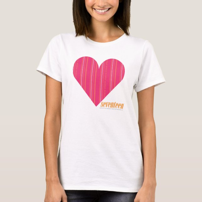 T-shirt Magenta mince 4 de rayures (Devant)