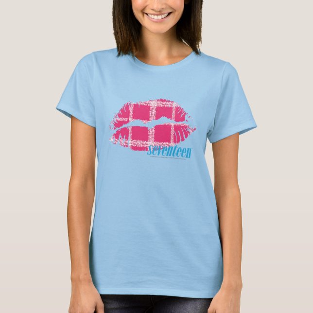 T-shirt Magenta Plaid (Devant)