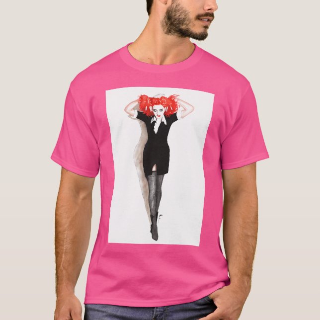 T-shirt Magenta - Spectacle d'images d'horreur rocheuse (Devant)