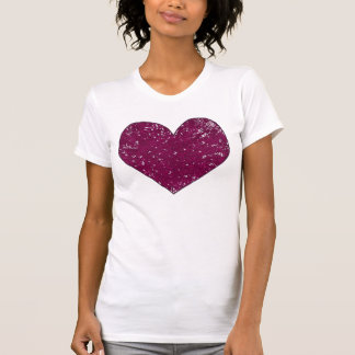 T-shirt Magenta Violet dentelle Look Tee - shirts du coeur