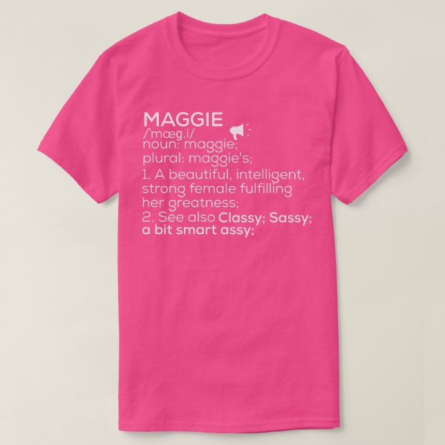 T-shirt Maggie Name Maggie Definition Maggie Femme Name M (Design devant)