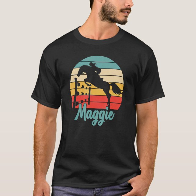 T-shirt Maggie Nom Equestrian Maggie Horse Girl 1 (Devant)