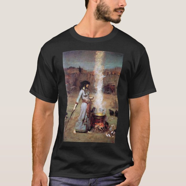 T-shirt Magic Circle, John William Waterhouse (Devant)