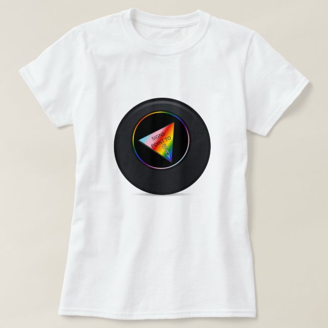T-shirt Magic Eight Ball Pride (Design devant)