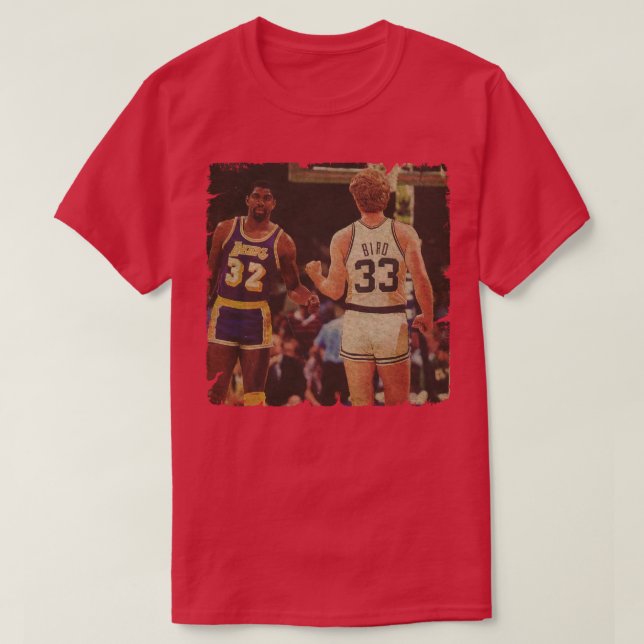 T-shirt Magic Johnson et Larry Bird (Design devant)
