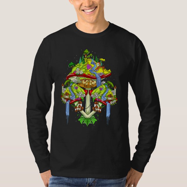 T-shirt Magic Mushroom House Inspiré Champignons Royaume R (Devant)