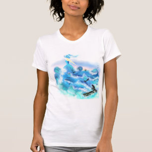 T-shirt Magic Ocean Woman - Imaginaire Abstrait bleu 