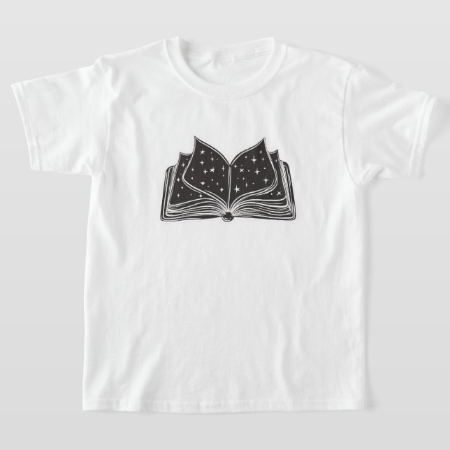T-shirt Magic Open Spellbook – Stars and Wizardry (Poser)