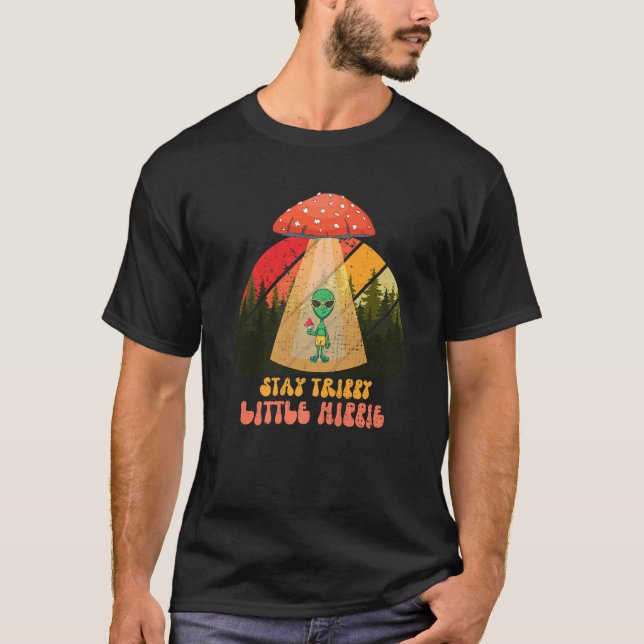 T-shirt Magic Psilocybin Champignons Alien Stay Trippy Lit (Devant)