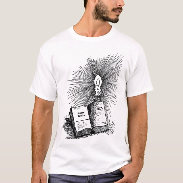 T-shirt Magic Spells Livre Bougie (Devant)