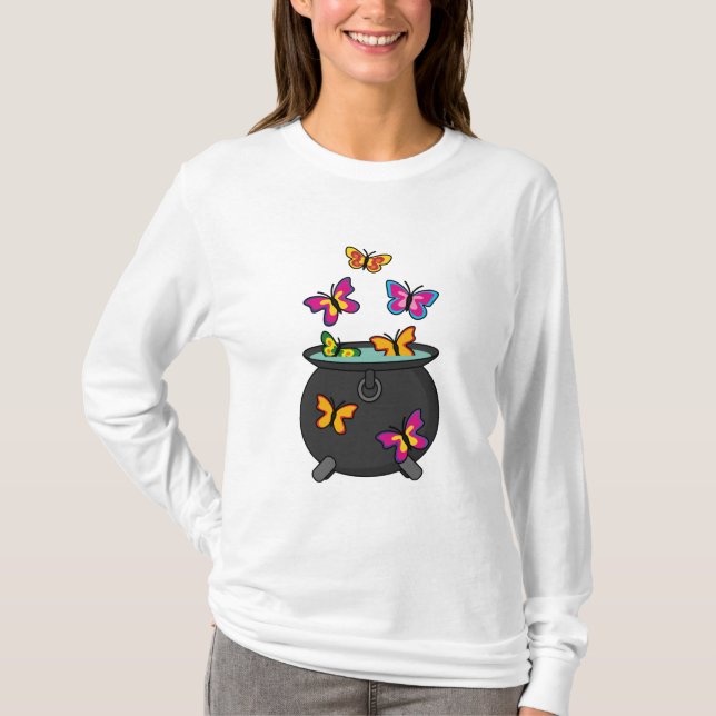 T-shirt Magical Butterflies from a cauldron (Devant)