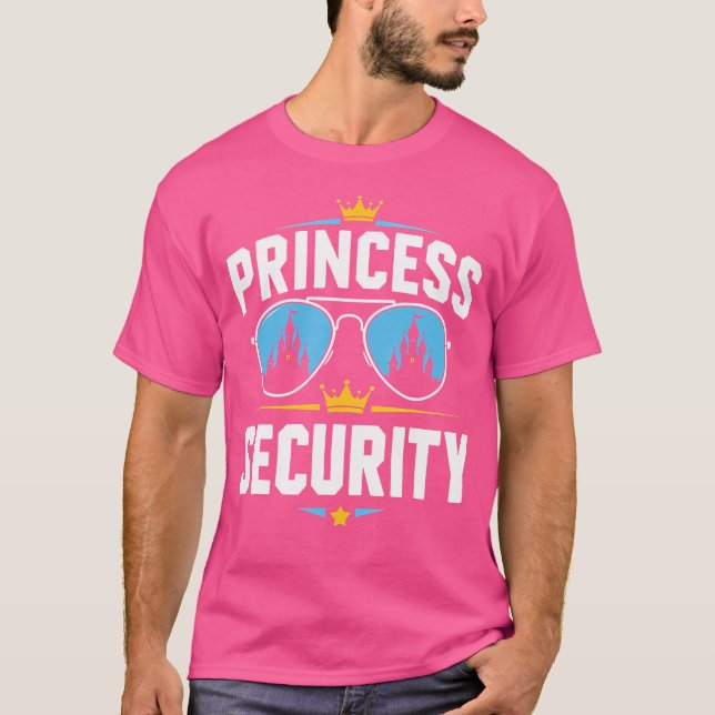 T-shirt Magical Castle Sunglasses Princess Bodyguard Funny (Devant)