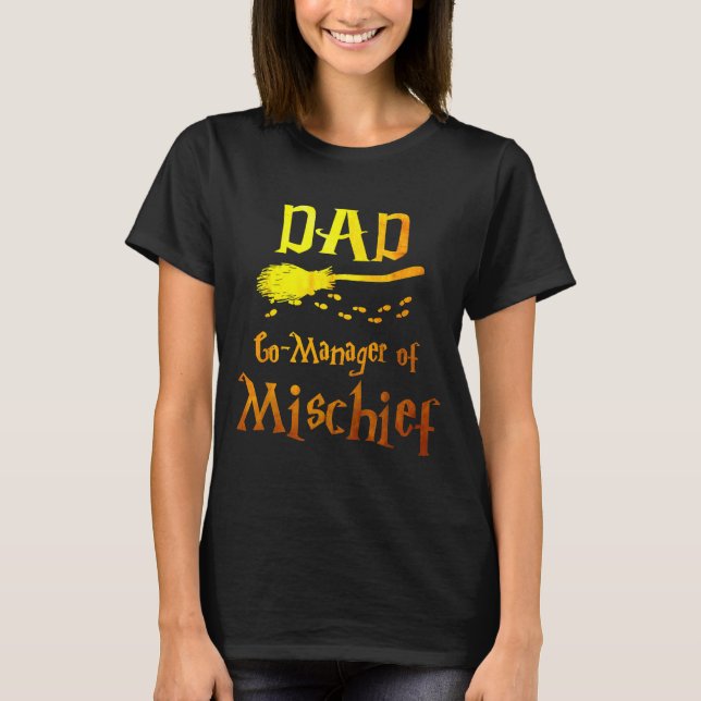 T-shirt Magical Dad, Manager Of Mischief Birthday Family M (Devant)