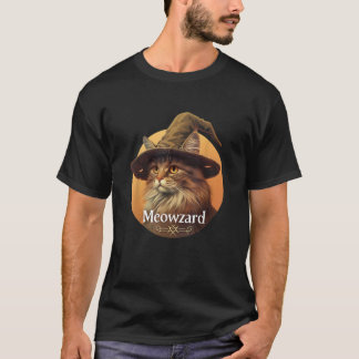 T-shirt Magical Meowzard Enchanting Cat Wizard Illustratio